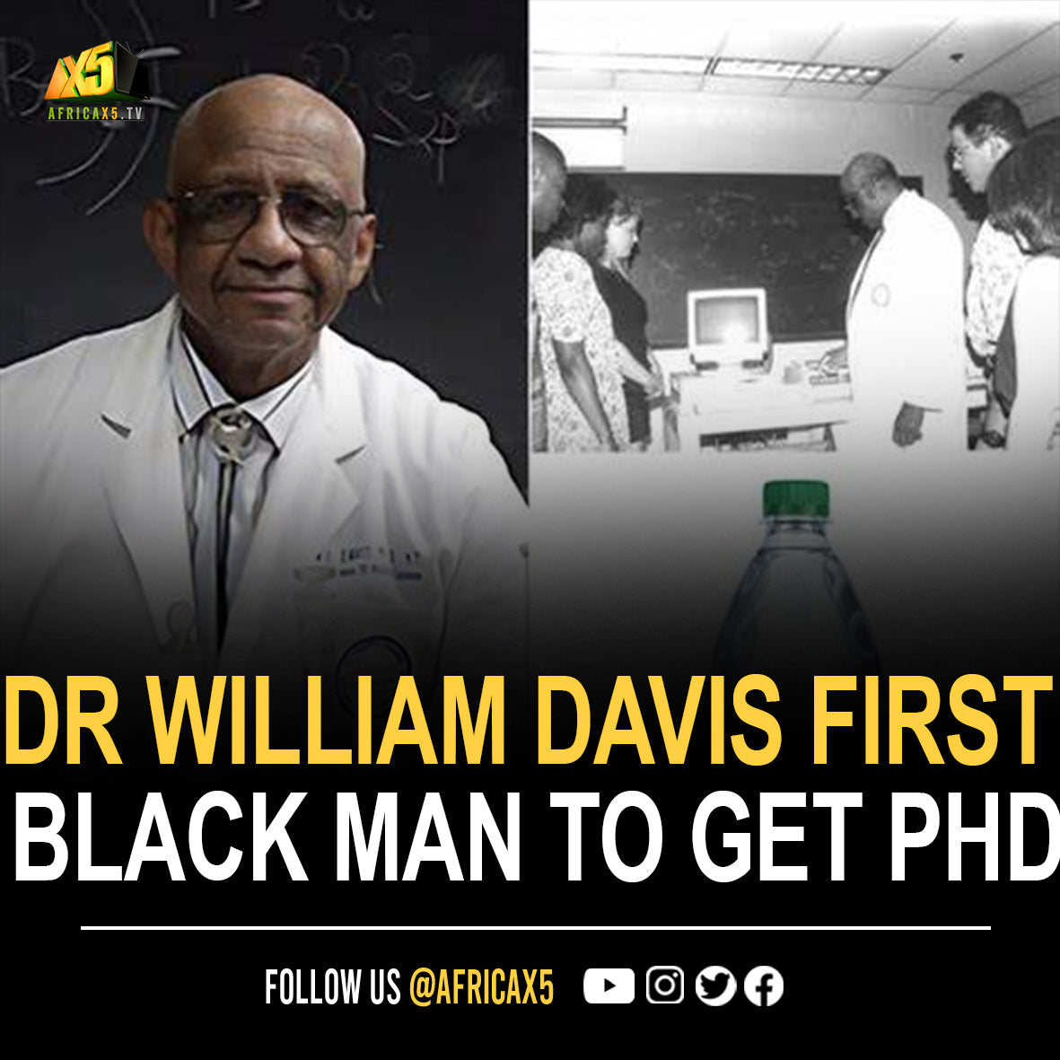 Dr. William Conan Davis was the first black man to recieve a PhD from the University of Idaho in 1965