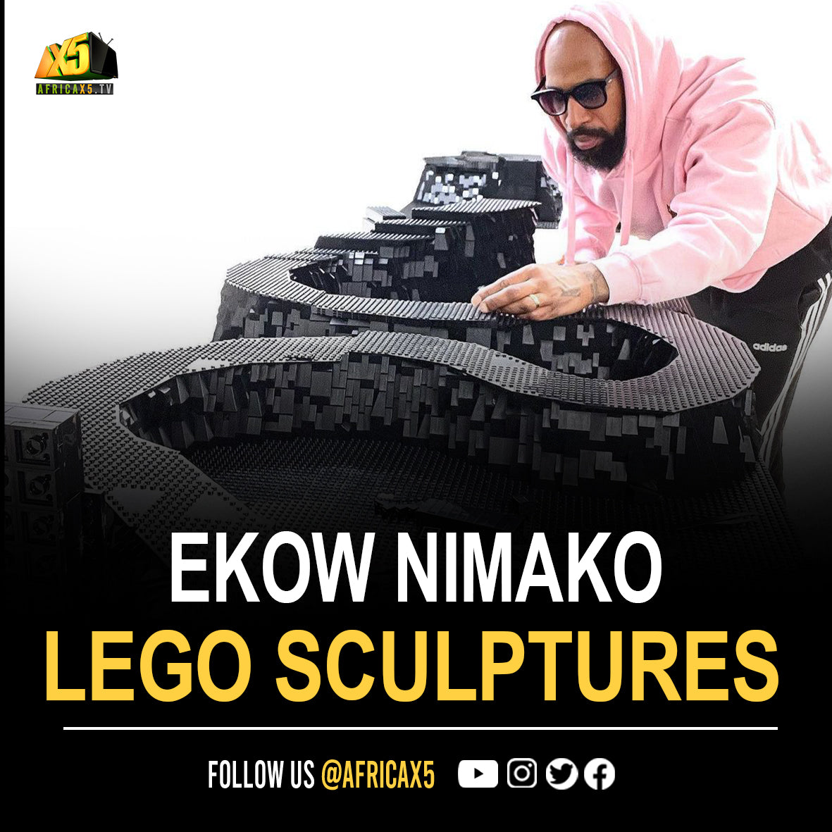 Why Ghanaian Canadian Lego Sculpture Ekow Nimako Uses Black Legos To Build His World