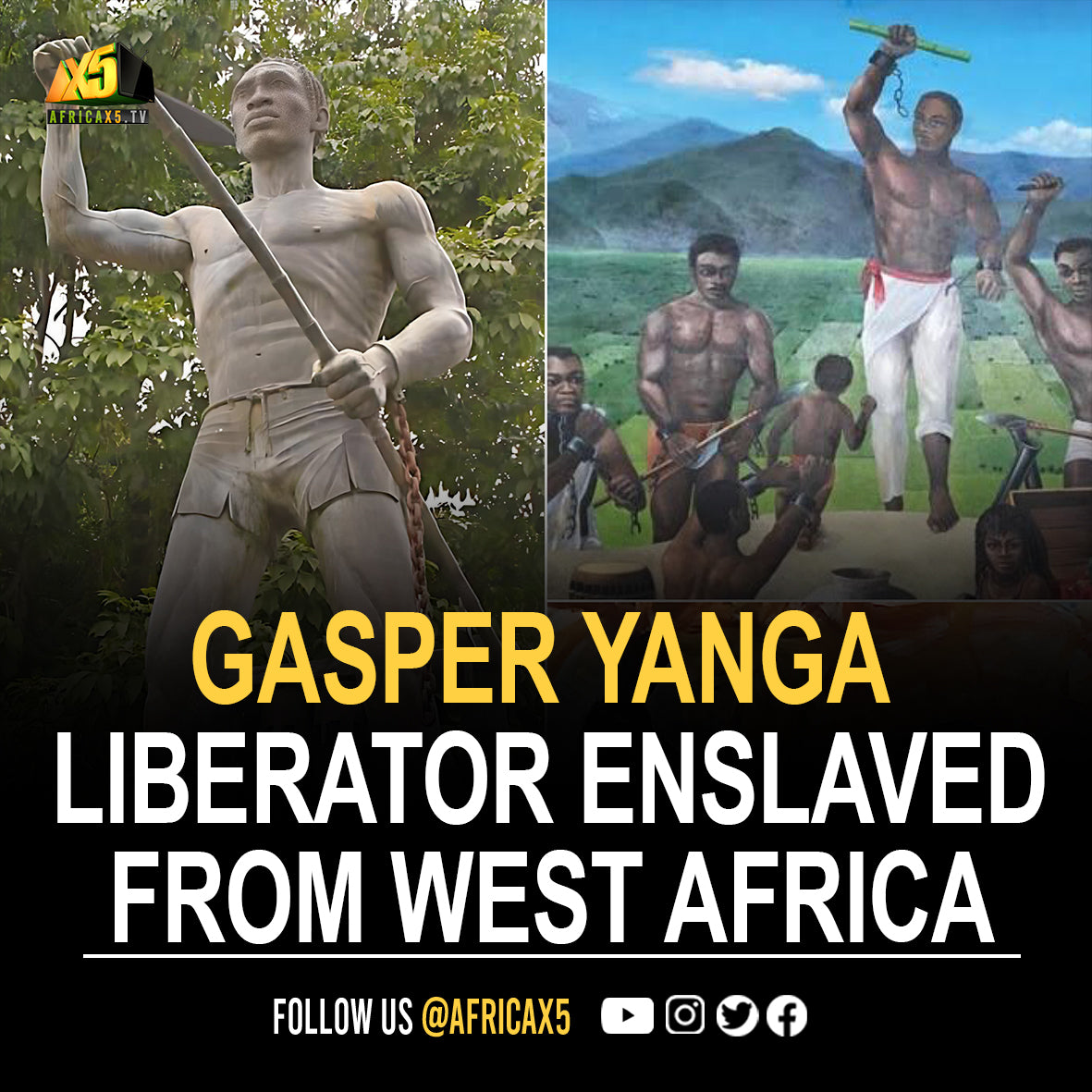 Gaspar Yanga was a liberator and one of Mexico’s heroes, enslaved from West Africa.