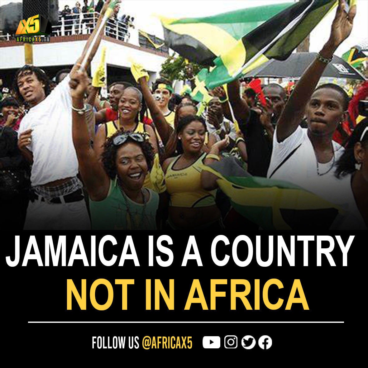 Most people don't know that Jamaica is not geographically and politically an African country