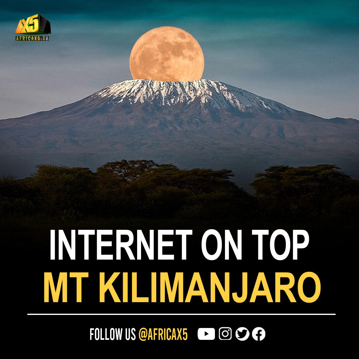 Tanzania offers internet on Africa’s tallest mountain