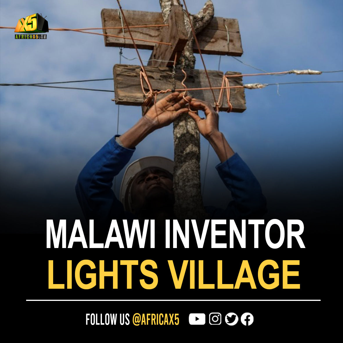 Malawi Inventor Lights Up His Whole Village Basically for Free–Starting With a Bicycle and a River