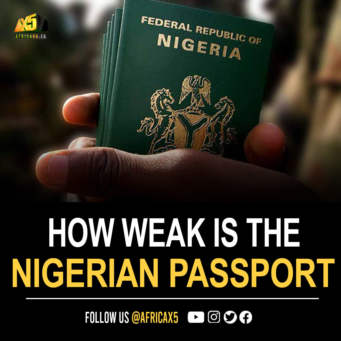 How weak is the Nigerian passport of Africans?