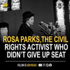 In 1955, civil rights activist, Rosa Parks, refused to give up her seat on a bus to a white passenger.