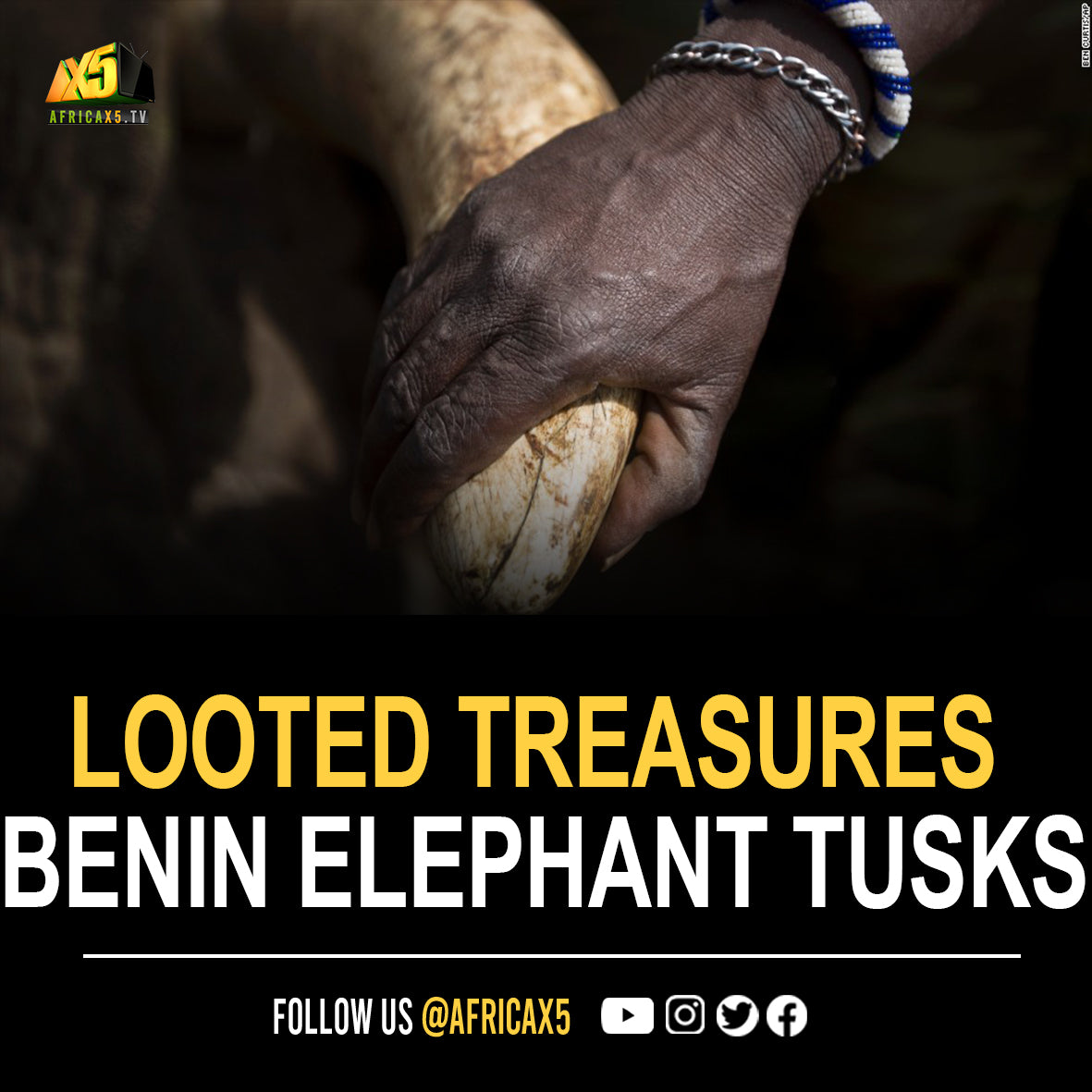 LOOTED TREASURES: THE BENIN ELEPHANT TUSKS.