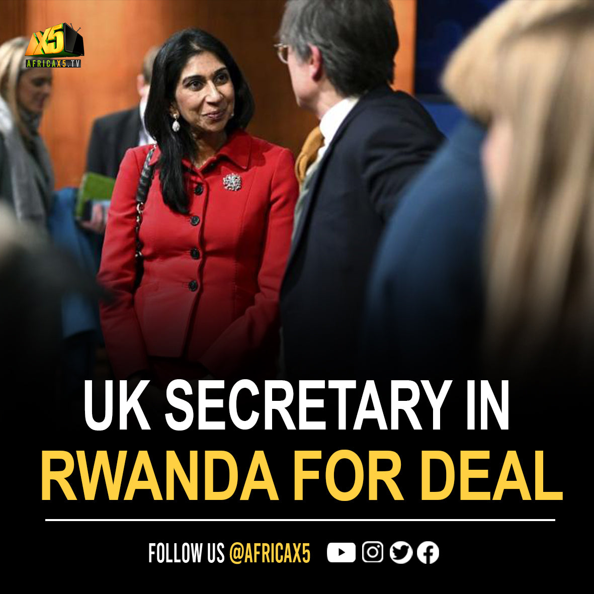 UK Home Secretary in Rwanda for controversial migrant deal talks