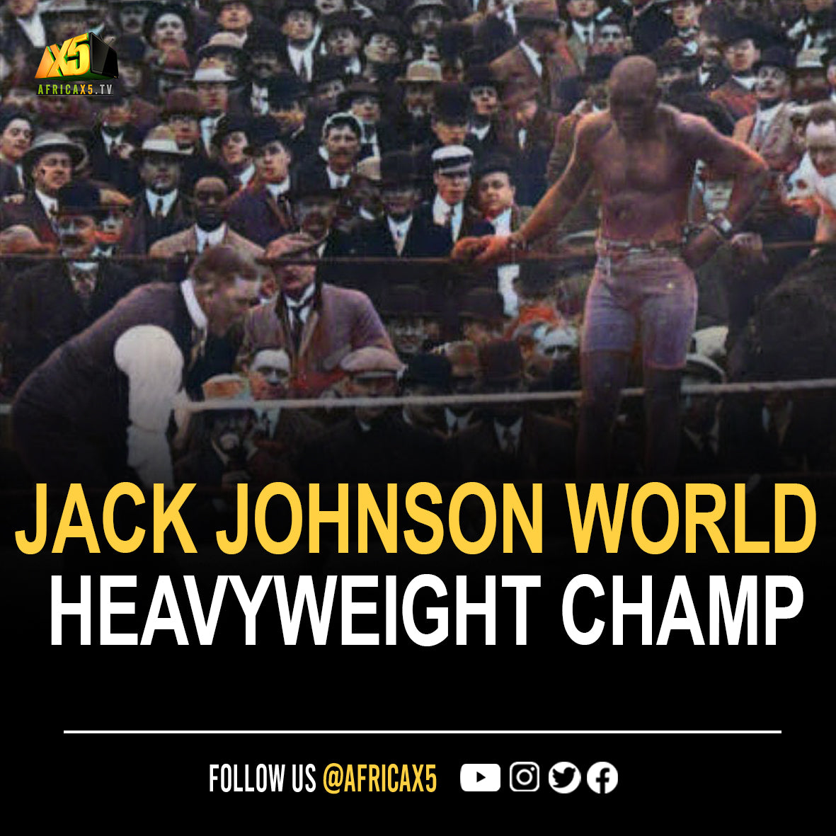 Jack Johnson became the first black American World Heavyweight Boxing Champion