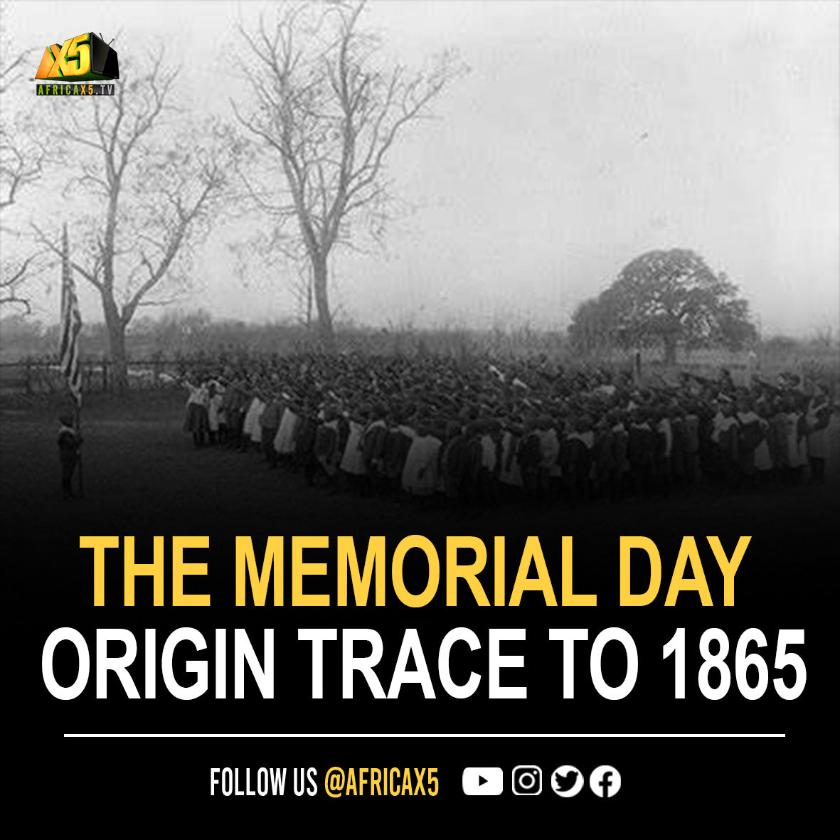 The origin of Memorial Day trace back to 1865 when freed slaves started a tradition to honor fallen Union soldiers