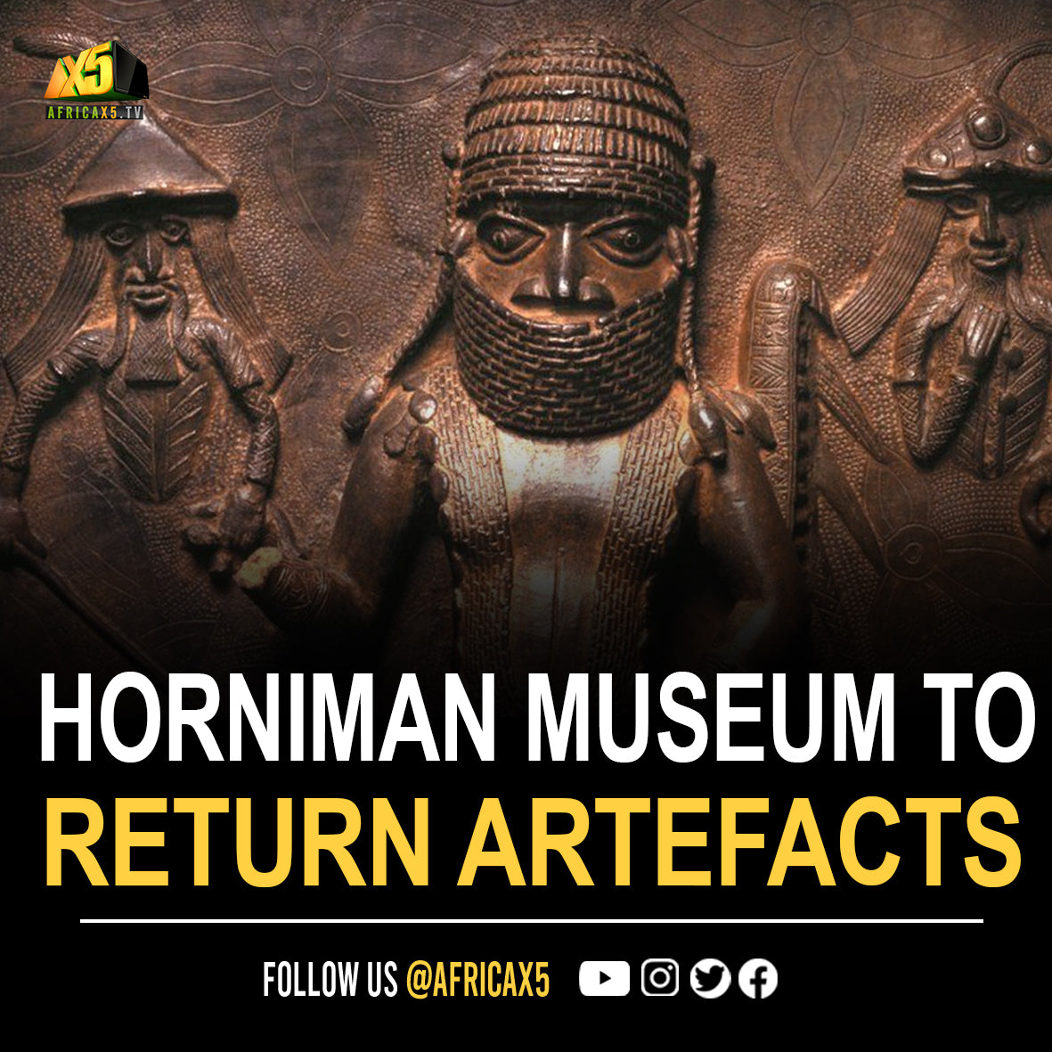 The London ‘Horniman Museum’ have agreed to return stolen artefacts from the 19th century from the kingdom of Benin to the Nigerian government. ⠀