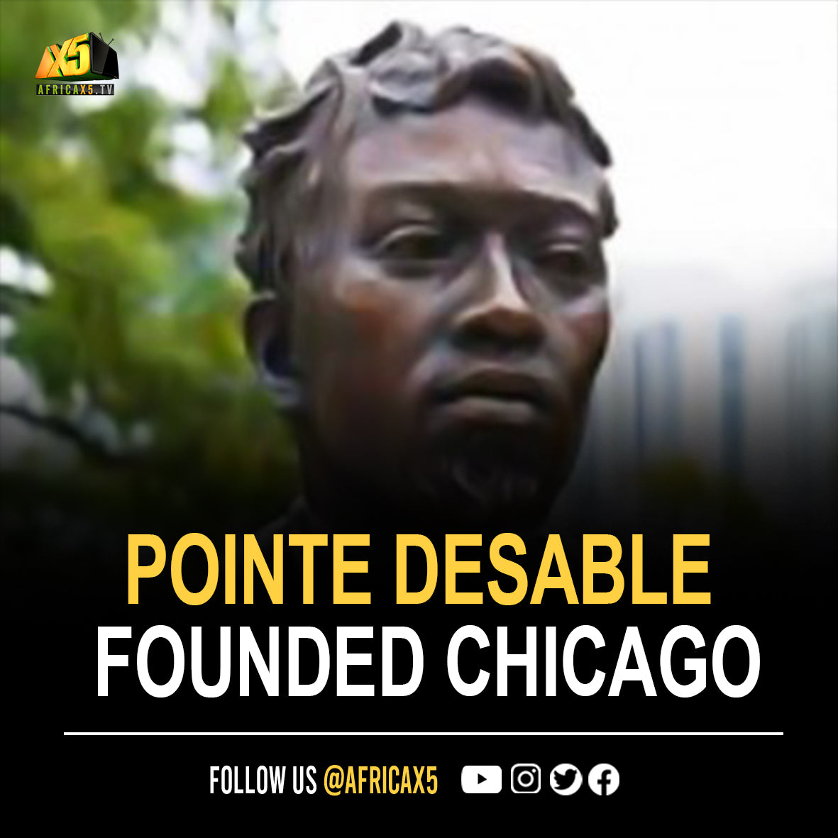 On this day in 1750, Jean Baptist Pointe Desable was born. He founded the city of Chicago.