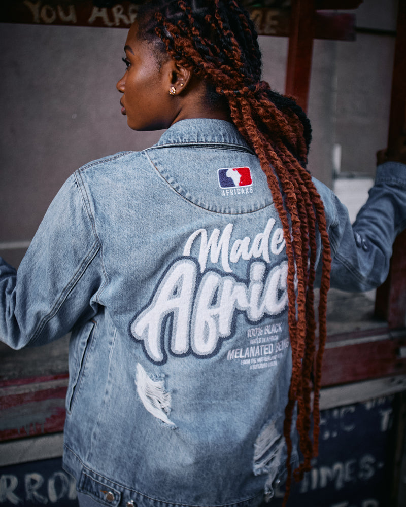 Made in Africa Distressed Denim Jacket - (LIMITED)