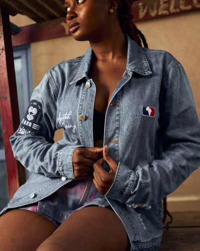 Made in Africa Distressed Denim Jacket - (LIMITED)