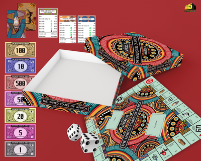 The United States of Africa | Board Game | Ages 10+ | 4 Players | 30 Minutes Playing Time Active